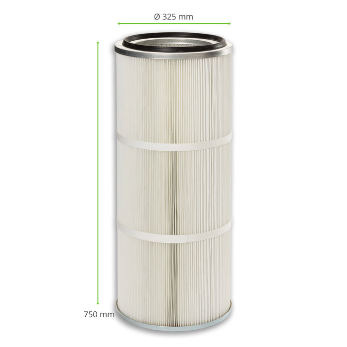 Filter cartridge, 325 x 750 mm, ePTFE, 10 m², PLYMOVENT EUROMATE Lincoln Oerlikon