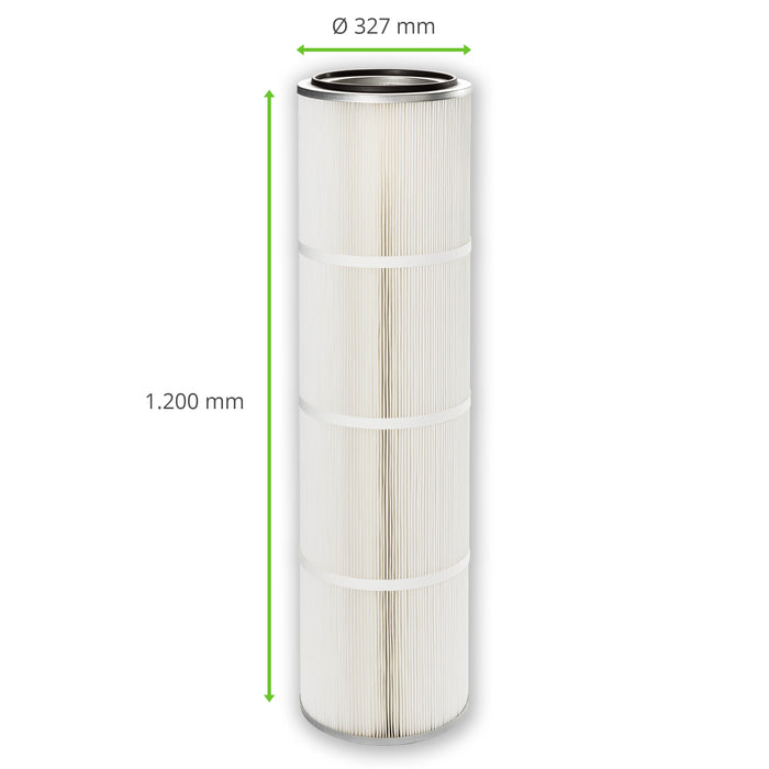 Filter cartridge, 327 x 1200 mm, ePTFE, TEKA