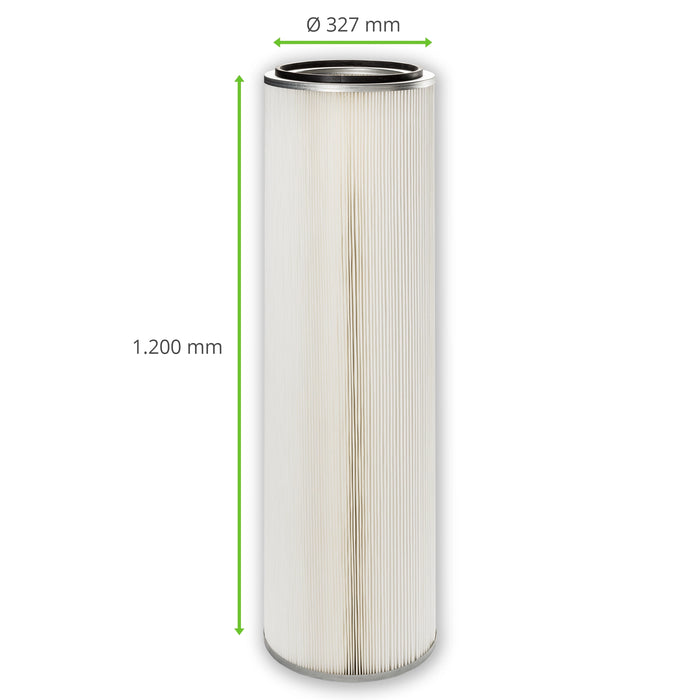 Filterpatroon, 327 x 1200 mm, polyestervlies, KEMPER