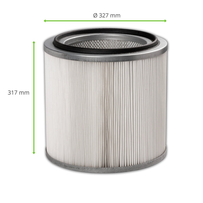 Filter cartridge, 327 x 317 mm, polyester fleece, suitable for KEMPER VacuFil Compact, FRONIUS Exento HighVac