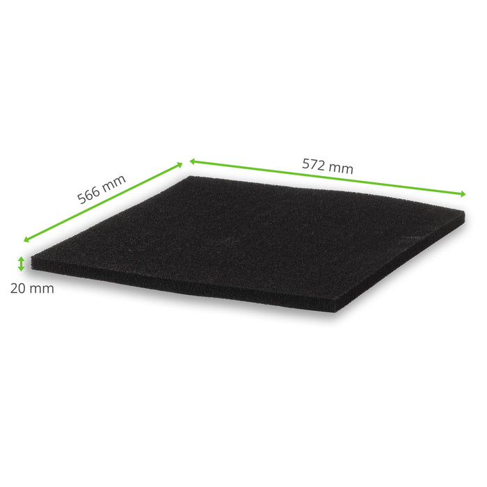 Actievekoolfilter, 572 x 566 x 20 mm, KEMPER FilterTafel