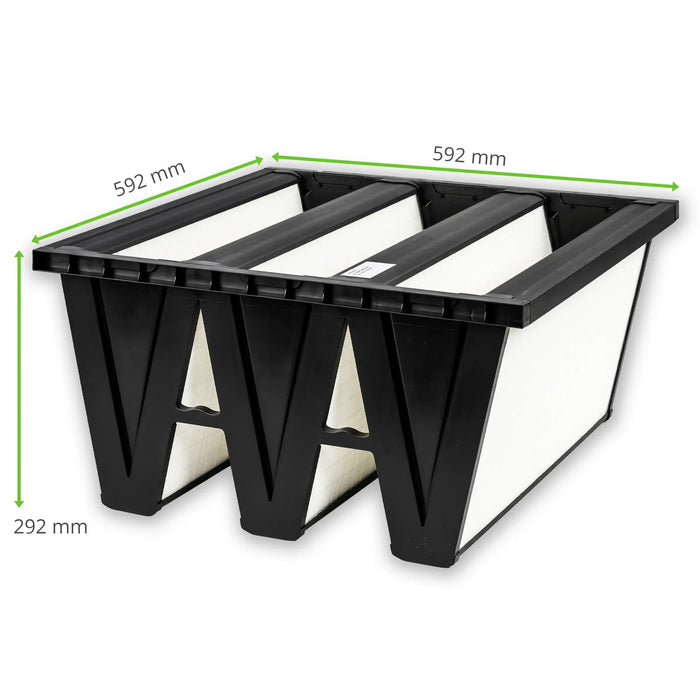 Compactfiltercel, 592 x 592 x 292 mm, ISO ePM1 60% (F7), WOLF TROX Viessmann Airflow HELIOS