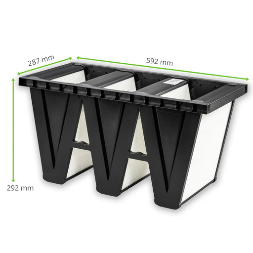 Kompaktfilterzelle, 287 x 592 x 292 mm, ISO ePM1 60% (F7), CAMFIL LINDAB WOLF TROX Produktansicht