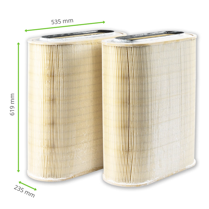 Filterpatrone, 535 x 235 x 619 mm, Zellulose / Polyester, FCC-52, passend für PLYMOVENT DraftMax (2 Stück)